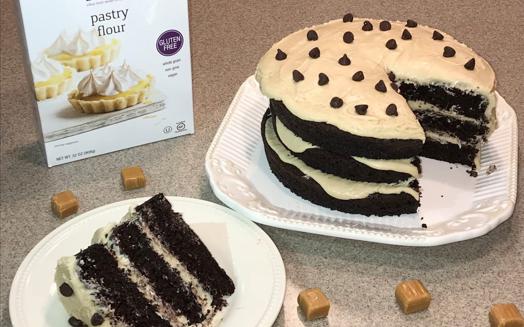 Cold Water Chocolate Cake with Caramel Buttercream Frosting