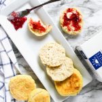 jam spread on english muffins
